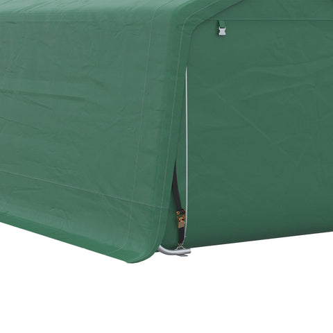 Rootz Tente Garage Carport - Storage Tent - Shelter - Waterproof UV-Resistant - 6 x 2.4/3 x 2.62m - Galvanized Steel