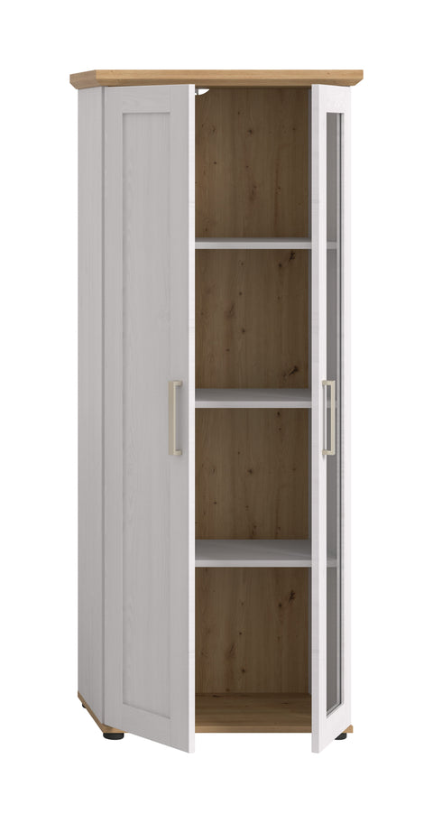 Rootz Display Cabinet - Showcase - Storage Unit - Elegant & Spacious - 64cm x 161cm x 37cm
