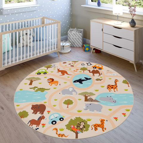 Children’s Play Rug – Classic City Streets – Soft, Durable & Easy Clean