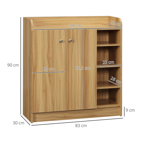Rootz Shoe Cabinet - Entryway Storage - Adjustable Shelf - Maximize Space - 83cm x 30cm x 90cm