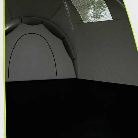 Rootz Camping Tent for 6-9 People - 4 Room Tents - Waterproof Tents - Ultimate Comfort - 615x615x225cm