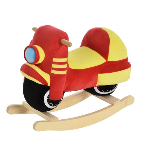 Rootz Motorcycle Design Rocking Horse - Rocker Toy - Padded Seat Rocker - Strengthens Core - 60cm x 25.5cm x 48cm