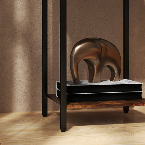 Rootz Side Table - Bedside Table - Plant Stand - Industrial Charm - 40L x 40W x 68H cm