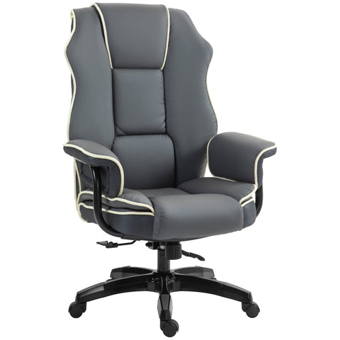 Rootz Ergonomic Office Chair - Computer Chair - Desk Chair - Faux Leather - Adjustable Height - 76cm x 80cm x 118-124cm