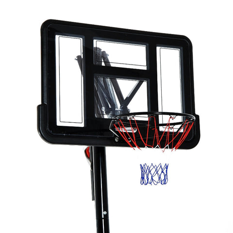 Rootz Mobile Basketball Stand - Height-Adjustable Hoop - Portable Basketball System - First-Class Stability - Easy Mobility - 230x110x368cm - Steel + PE