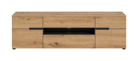 Rootz TV Lowboard - Media Console - Entertainment Stand - Ample Storage - 55x184x44 cm