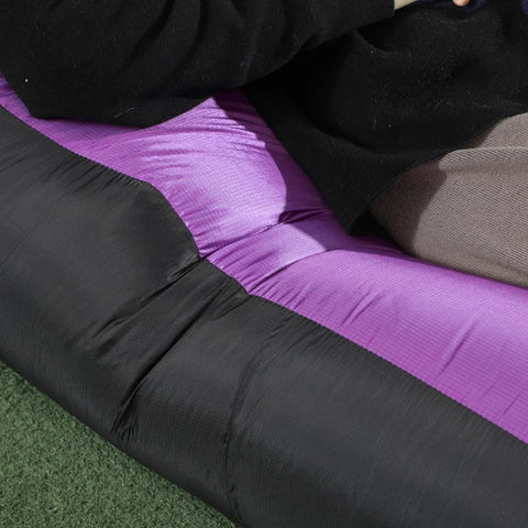 Rootz Air Mattress - Inflatable Bean Bag - Waterproof - Load Capacity 200 Kg - Carry Bag - Tear-resistant - Long-lasting - Polyester-PE - Purple - 195L x 83W x 52H cm