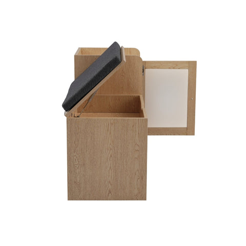 Rootz Shoe Bench Shoe Rack - Footwear Organizer - Storage Solution - Comfortable Seat - 100L x 38W x 62.5H cm