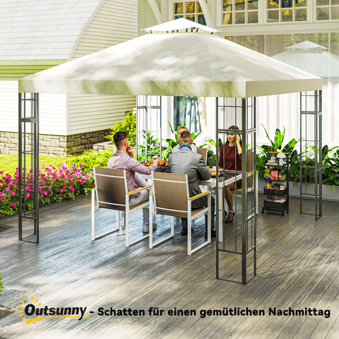 Rootz Garden Pavilion - Gazebo - Outdoor Canopy - UV30+ Protection - 3x3m - White