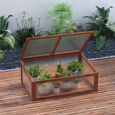Rootz Mini-Greenhouse - Small Garden Greenhouse - PC Panel Greenhouse - Light Permeability - 100L x 65B x 40H cm