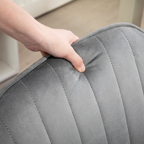 Rootz Height Adjustable Desk Chair - Office Chair - Rotating Swivel Chair - Velvet Comfort - 57cm x 58cm x 84-97cm