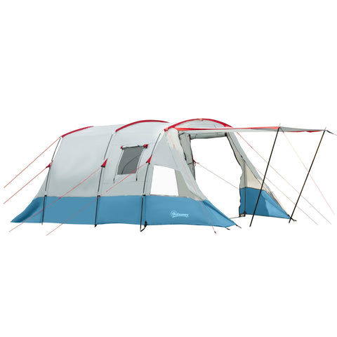 Rootz Camping Tent - Family Tent - Outdoor Shelter - Water-repellent - 5.10m x 2.40m x 1.80m