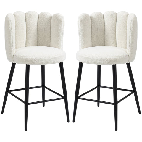 Rootz 2 Piece Set High Chairs - Bar Stools - Footrest Seats - Modern Design, Ergonomic Comfort - 52cm x 50cm x 93cm