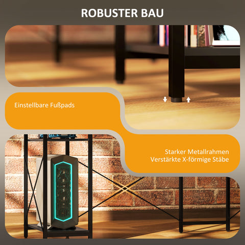 Rootz L Shape Desk - Corner Computer Desk - Ergonomic Office Table - Charging Station - 137cm x 140cm x 139.5cm