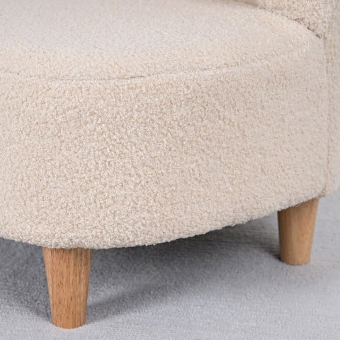 Rootz Children's Armchair - Plush Seat - Kids' Sofa - Cozy Comfort - Bear Ears - Fleece & Foam - White- 47cm x 43cm x 53cm