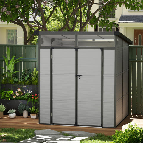 Rootz Garden Shed Bike Shelter - Tool Storage - Lockable Doors - Durable & Weatherproof - 1.9m x 1.9m x 2.15m