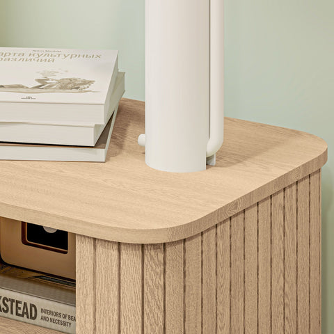 Rootz Bedside Side Table - Nightstand - End Table - Space-Saving Design - 48 x 40 x 48 cm