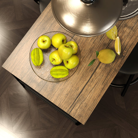 Rootz 3-Part Eating Set with Bar Table - Small Kitchen Set - Space-Saving Dining - Extra Storage, 90 x 50 x 90.5 cm Table, 36 x 47 x 91 cm Chairs