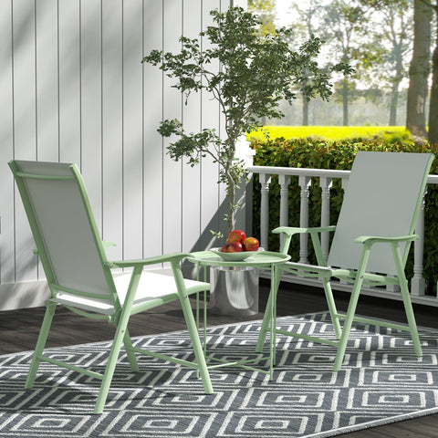 Rootz Round Garden Table - Terrace Table - Steel Exterior Table - Removable Tray - Foldable Design - Ø46 x 50cm