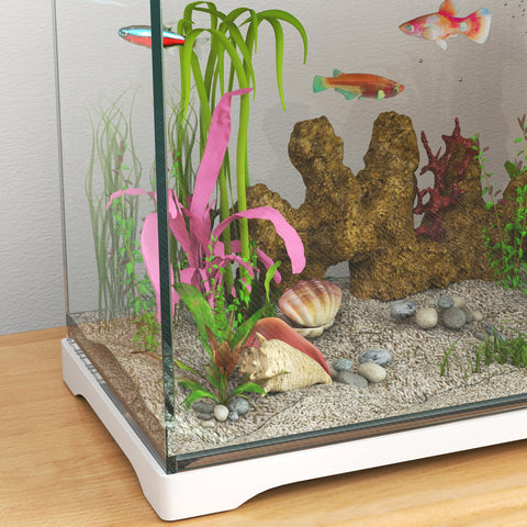 Rootz 17L Tropical Aquarium - Fish Tank - LED Light Aquarium - Easy Maintenance - 35cm x 21cm x 31cm