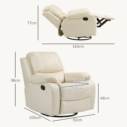 Rootz Relaxation Chair - TV Armchair - Recliner - Padded Headrest - Adjustable Backrest - 93cm x 100cm x 98cm