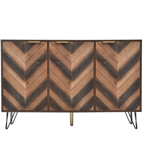 Rootz Stylish Sideboard - Storage Cabinet - Modern Credenza - Generous Storage Space - 120cm x 38cm x 76.5cm