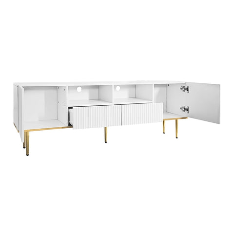 Rootz Modern TV Cabinet - Media Console - Entertainment Unit - Luxurious Design - 165cm x 36cm x 55cm
