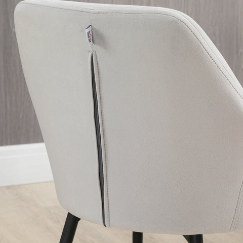 Rootz Set of 2 Velvet Dining Chairs - Kitchen Chairs - Upholstered Chairs - Comfortable Seating - 54cm x 57cm x 80cm