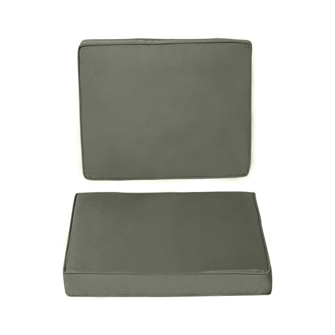 Rootz 2 Piece Seat Cushion Set - Chair Cushion - Upholstery Pad - Comfortable Seating - 56cm x 52cm x 7cm