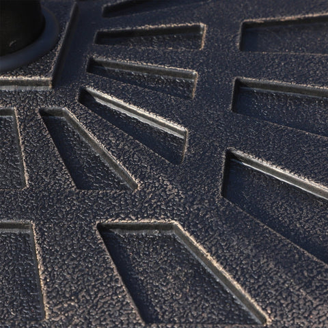 Rootz Parasol Stand 15 kg - Umbrella Holder - Umbrella Base - Durable Resin - Elegant Design - Adjustable Locking Screw - 47cm x 47cm x 32cm