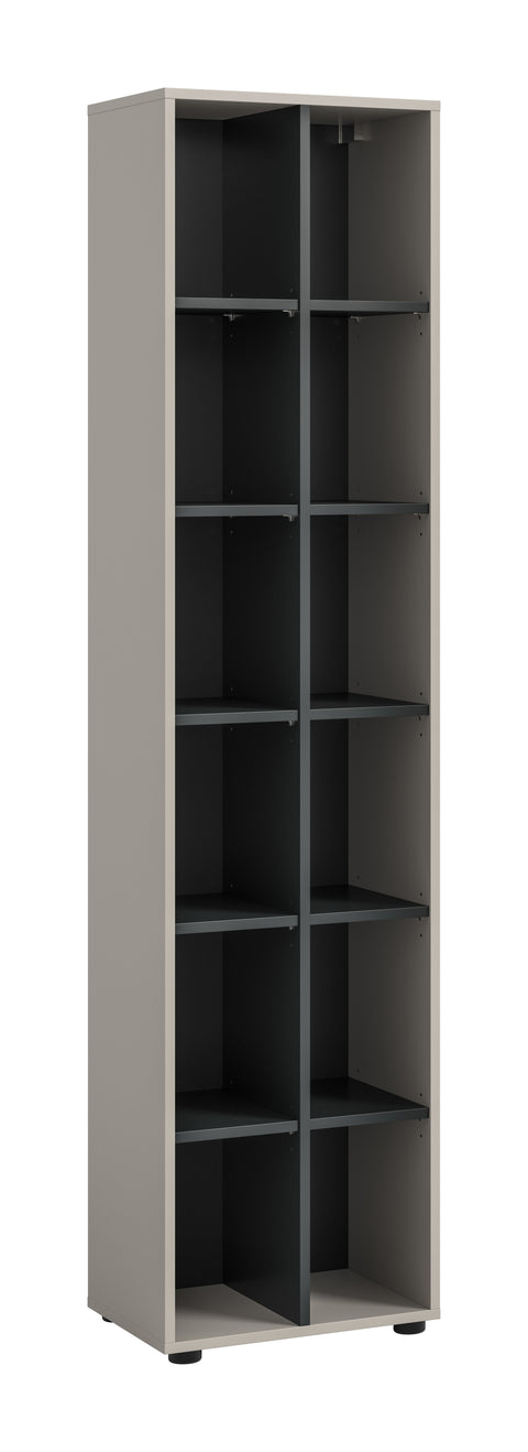 Rootz Storage Shelf - Bookcase - Organizer - High-Quality Chipboard - 192cm x 45cm x 35cm