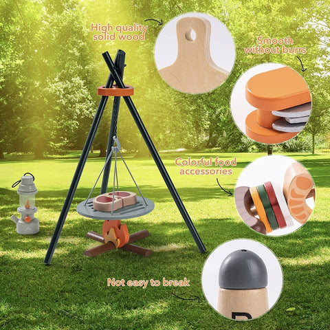 Rootz Kids Camping Toys Set - Pretend Play Camping Gear - Outdoor Adventure Kit - Realistic Experience - Safe Materials - Skill Development - Various Sizes
