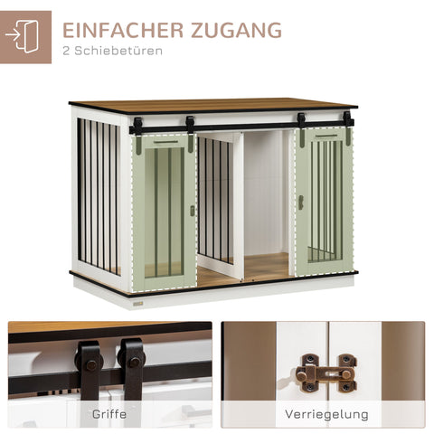 Rootz Dog Cage - Dog Box - Transport Box for Dogs - Rustic Design - Lockable - 120cm x 60cm x 88.5cm