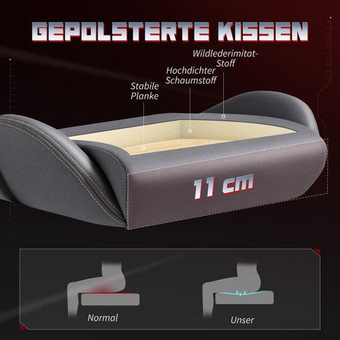 Rootz Rootonomic Gaming Chair - Ergonomic Desk Chair - Rolling Computer Chair - Lumbar Support - 72cm x 76cm x 124-132cm