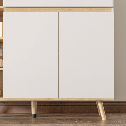 Rootz Storage Cabinet Buffet - Kitchen Cabinet - Sideboard - Adjustable Shelves - 119cm x 40cm x 102cm