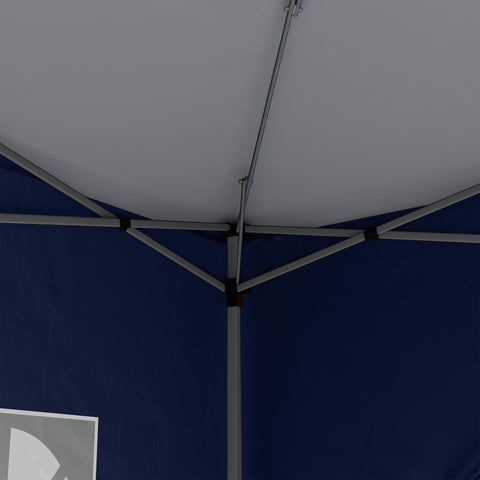 Rootz Pavilion Gazebo - Garden Tent - Pop-Up Shelter - Waterproof & UV Protection - 2.95m x 2.95m x 2.58m - Portable with Carrying Bag