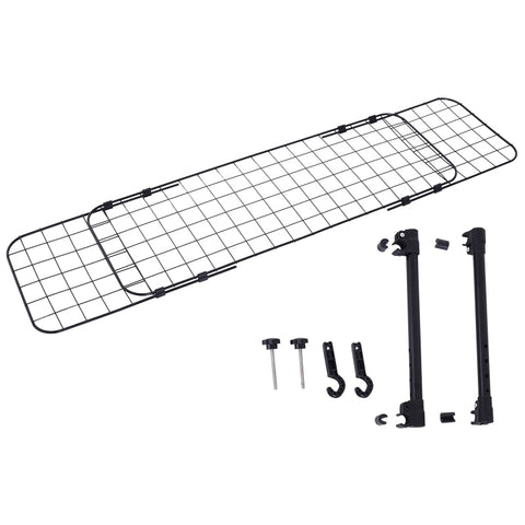 Rootz Dog Guard Car Trunk Grille - Pet Barrier - Adjustable Divider - Durable Metal - Safe Transport - Easy Assembly - (91-145) x 30 cm