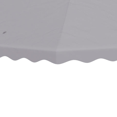 Rootz Gazebo Replacement Roof - Ventilation Canopy - Water Drainage - Holes Polyester - Light Gray - 295L x 295W cm