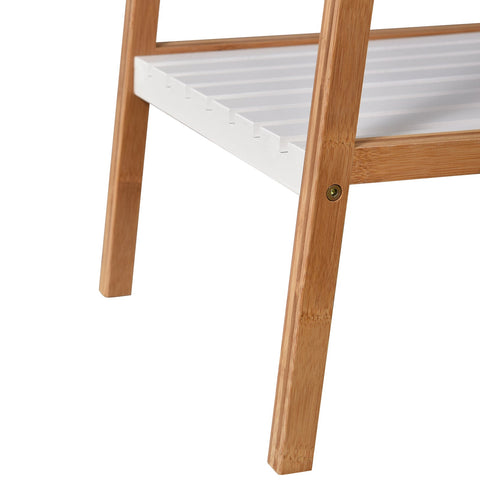 Rootz Bamboo Bathroom Shelf - Bathroom Organizer - Storage Rack - Moisture Resistant - 35W x 36D x 138.5H cm