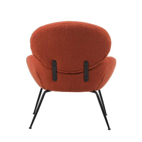 Rootz Teddy Velvet Metal Leg Dressing Chair - Modern Accent Seat - High-Density Foam - 74.1L x 77.9W x 81H cm - Easy Assembly