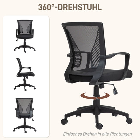 Rootz Ergonomic Office Chair - Mesh Desk Chair - Adjustable Office Seat - Comfort & Durability - 62cm x 60cm x 92-102cm