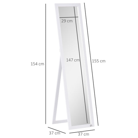 Rootz Full Length Standing and Wall Mirror - Dressing Mirror - Floor Mirror - Elegant Design - 37W x 37D x 154H cm
