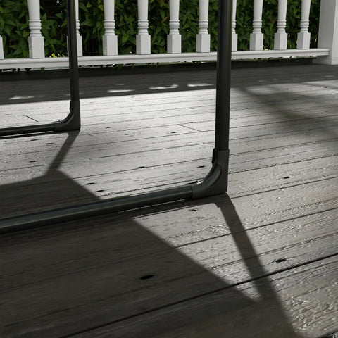 Rootz Armchair - Garden Chair - Thick Seat - Garden Sofa - PP Cotton - Steel-polyester - Gray - 62L x 110W x 88H cm