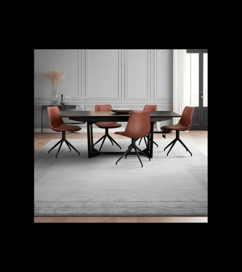 Rootz Dining Table - Expandable Table - Modern Dining Table - Black Lacquered Oak Veneer - Durable & Sophisticated - 200/250cm x 100cm x 76cm