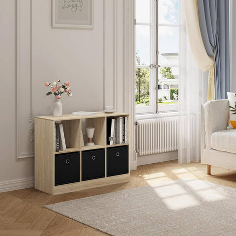 Rootz Modern Cube Shelf Bookcase - Storage Organizer - Display Cabinet - Durable & Water-Resistant - Ample Storage - Versatile Design - 80cm x 60cm x 30cm