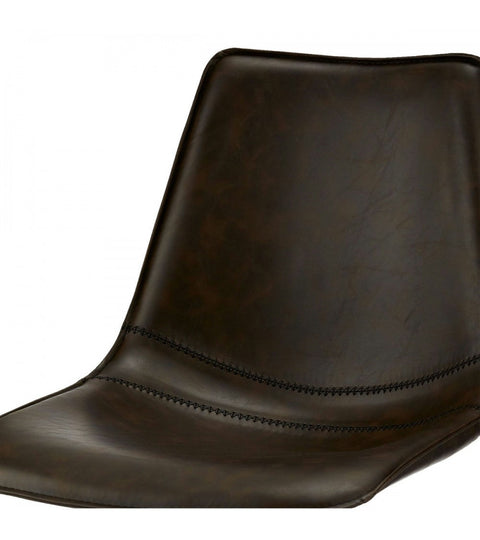 Rootz Dining Chair - Modern Chair - Swivel Chair - Stylish Black Faux Leather - Comfortable High-Density Foam - Durable Metal Frame - Easy to Clean - 47cm x 55cm x 84cm