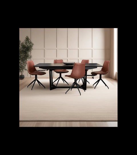 Rootz Dining Chair Set - Modern Chair - Stylish Seating - Comfortable, Versatile, Easy Assembly - Faux Leather - 47cm x 55cm x 84cm