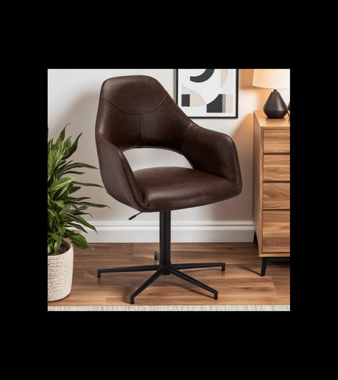 Rootz Dining Chair - Modern Dining Chair - Swivel Chair - Exceptional Comfort - Durable & Stylish - Easy Maintenance - 59cm x 64cm x 89cm