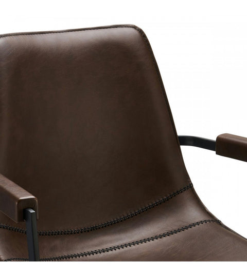 Rootz Dining Chair - Armchair - Swivel Chair - Comfortable, Durable, Easy Assembly - Faux Leather - 59cm x 57cm x 85cm