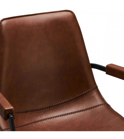 Rootz Dining Chair Set - Armchair - Swivel Chair - Stylish, Comfortable, Durable - 59cm x 57cm x 85cm - Metal and Faux Leather